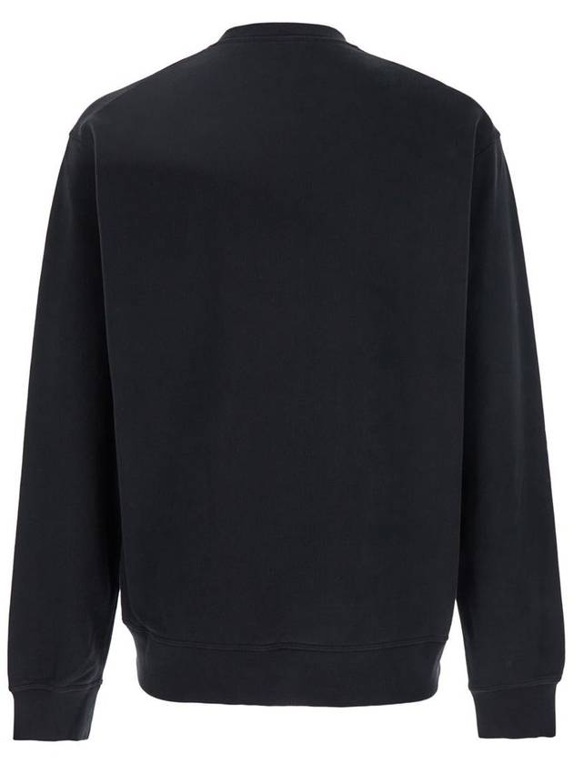 Black Crewneck Sweatshirt With Logo Lettering On The Front In Cotton Man - DSQUARED2 - BALAAN 2