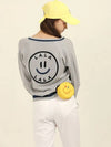 LaLa V-Neck Knit Top Grey - LALA SMILE - BALAAN 3