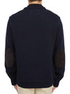 Back Stitch Elbow Patch Knit Top Navy - MAISON MARGIELA - BALAAN 5