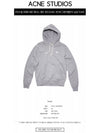 Face Logo Patch Cotton Hoodie Light Grey - ACNE STUDIOS - BALAAN 3