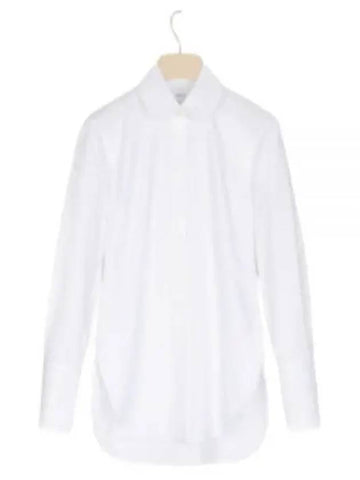 Embroidery Logo Detail Cotton Blouse White - PATOU - BALAAN 1