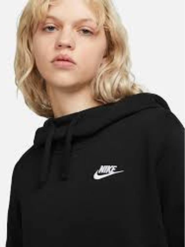 Sportswear Club Fleece Funnel-Neck Hoodie Black - NIKE - BALAAN 4