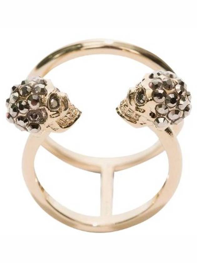 Double Skull Ring Gold - ALEXANDER MCQUEEN - BALAAN 2