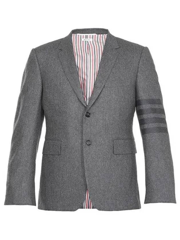 Men's Diagonal Armband Cashmere Flannel Classic Jacket Medium Grey - THOM BROWNE - BALAAN 2