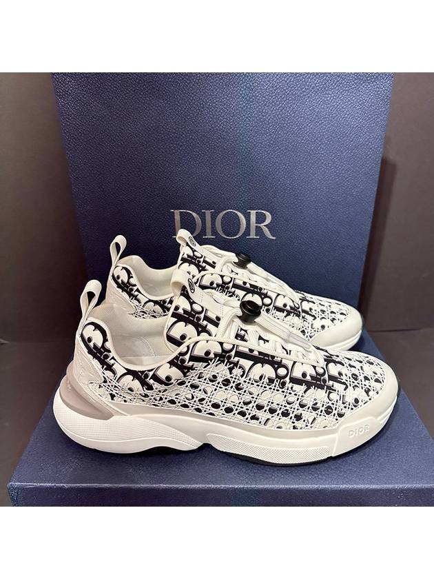 B24 Oblique Technical Fabric Low Top Sneakers White - DIOR - BALAAN 4