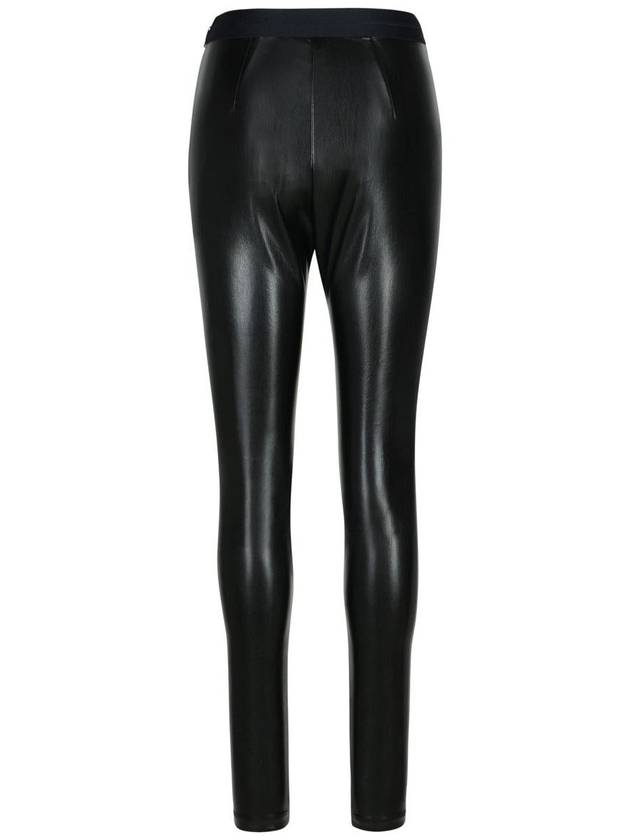 Msgm Black Polyester Leggings - MSGM - BALAAN 3