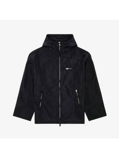 W-Henness Piped Oval D Logo Nylon Winderbreaker Black - DIESEL - BALAAN 2