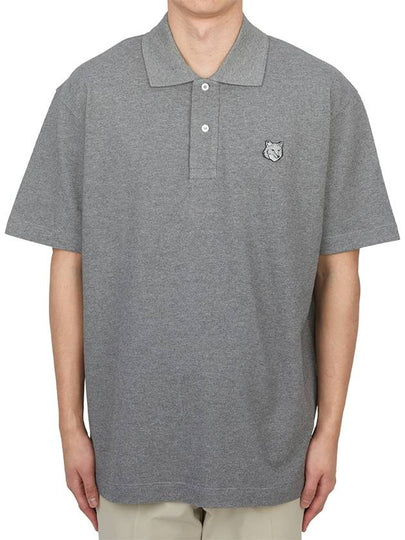 Bold Fox Head Patch Comfort Polo Shirt Grey - MAISON KITSUNE - BALAAN 2