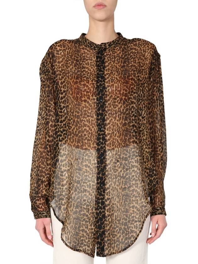 Leopard Blouse 605378 Y653S 9665 - SAINT LAURENT - BALAAN 2