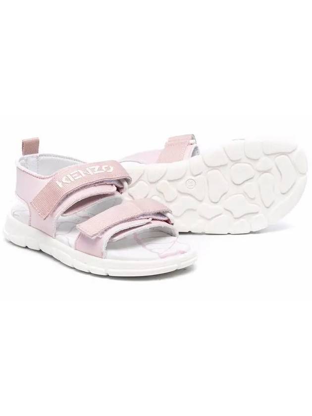 Kids Women Logo Velcro Sandals Pink K59044 454 - KENZO - BALAAN 4