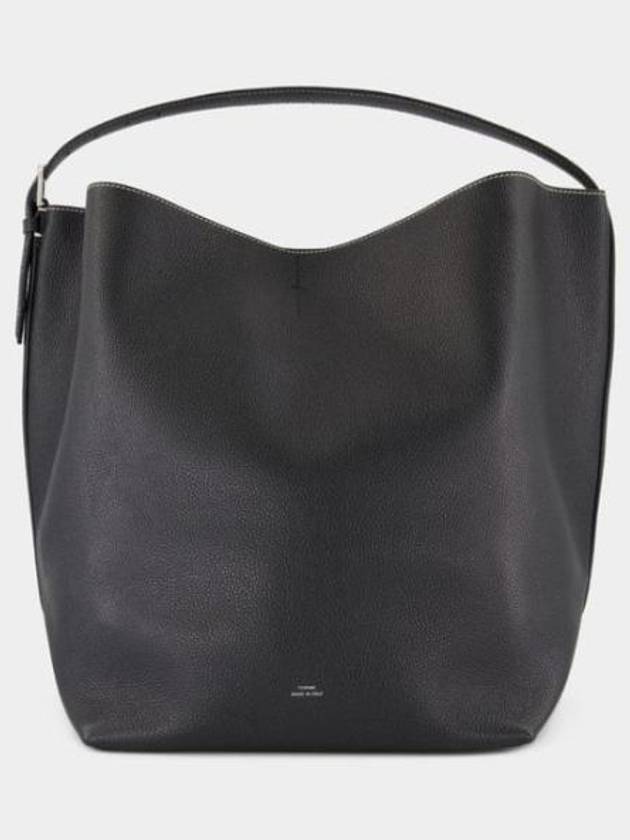 Belted Leather Tote Bag Black - TOTEME - BALAAN 2