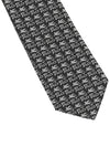 Logo Print Silk Tie Black - ETRO - BALAAN 6