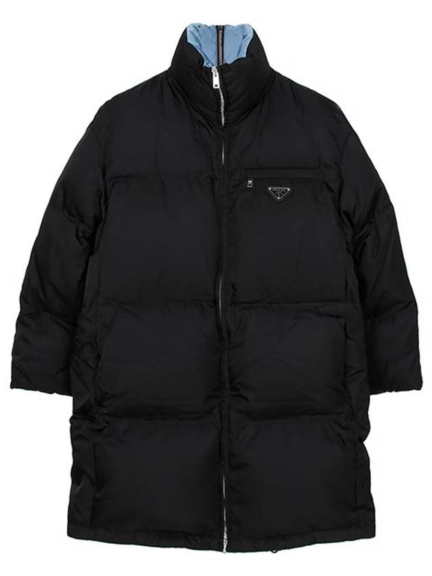 Re-Nylon Gabardine Hooded Down Padding Black - PRADA - BALAAN 2