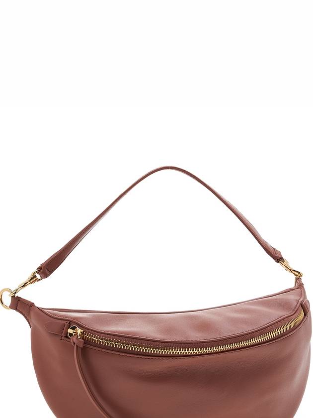 Luna Small Logo Calfskin Shoulder Bag Brown - JIL SANDER - BALAAN 9