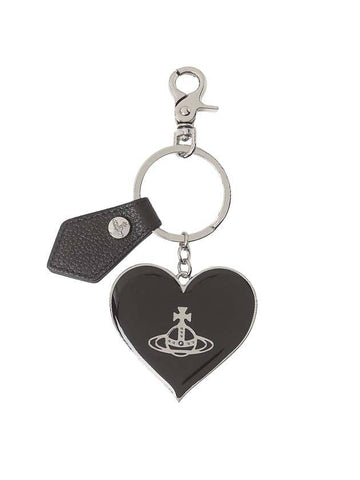 Jordan Mirror Heart Key Holder Black - VIVIENNE WESTWOOD - BALAAN.