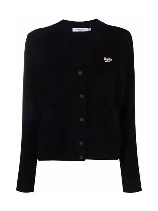 Baby Fox Patch Boxy Cardigan Black - MAISON KITSUNE - BALAAN 2