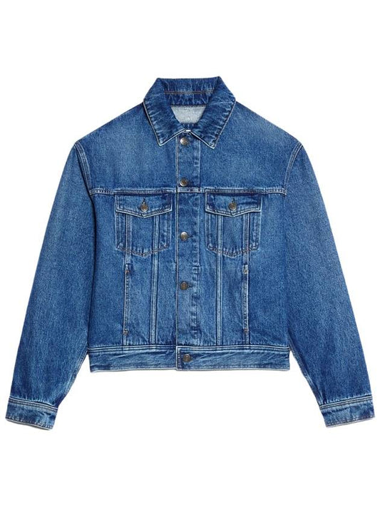 Side Pocket Denim Jacket Blue - AMI - BALAAN 1