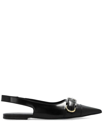 Givenchy Black Leather Flats - GIVENCHY - BALAAN 1