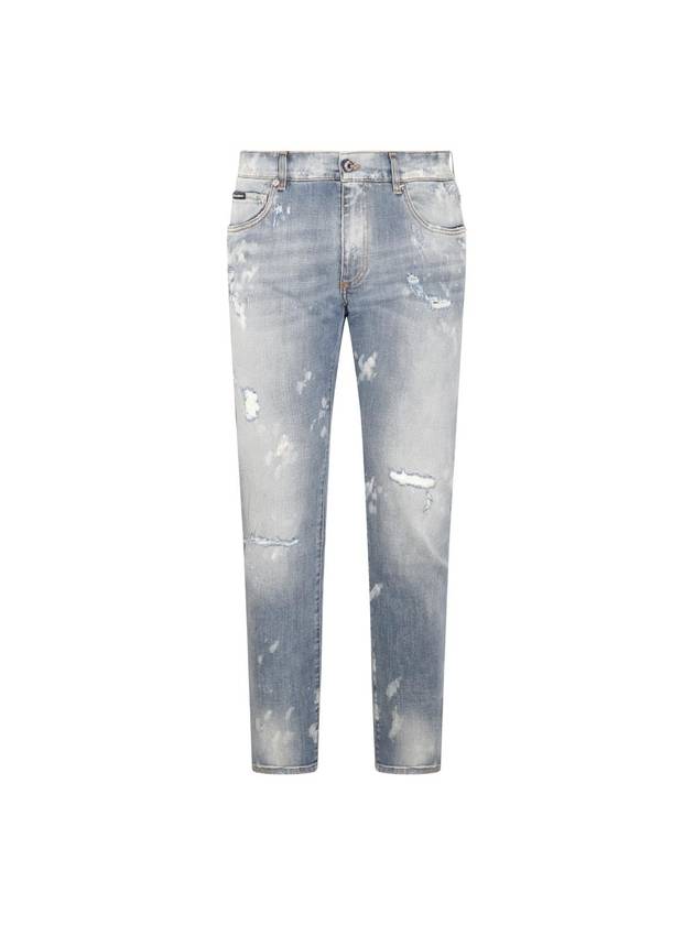 23 fw Light Blue White Cotton Blend Jeans GY07CDG8JH0S9001 B0480746042 - DOLCE&GABBANA - BALAAN 1