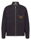 Homme Men Embroidered Logo Denim Jacket Navy - DIOR - BALAAN 2