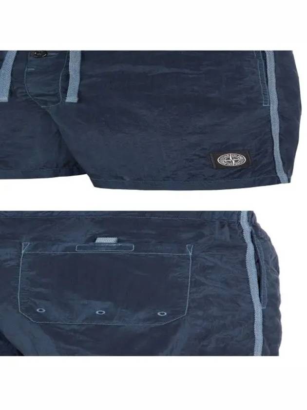 Men's Nylon Metal Swim Shorts Navy - STONE ISLAND - BALAAN 3