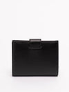 Small Leather Half Wallet Black - PRADA - BALAAN 3