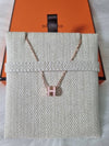 Mini Pop H Pendant Rose Gold Rose Dragee - HERMES - BALAAN 3