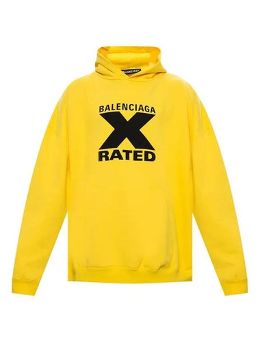 Logo Print Hoodie Yellow - BALENCIAGA - BALAAN 1