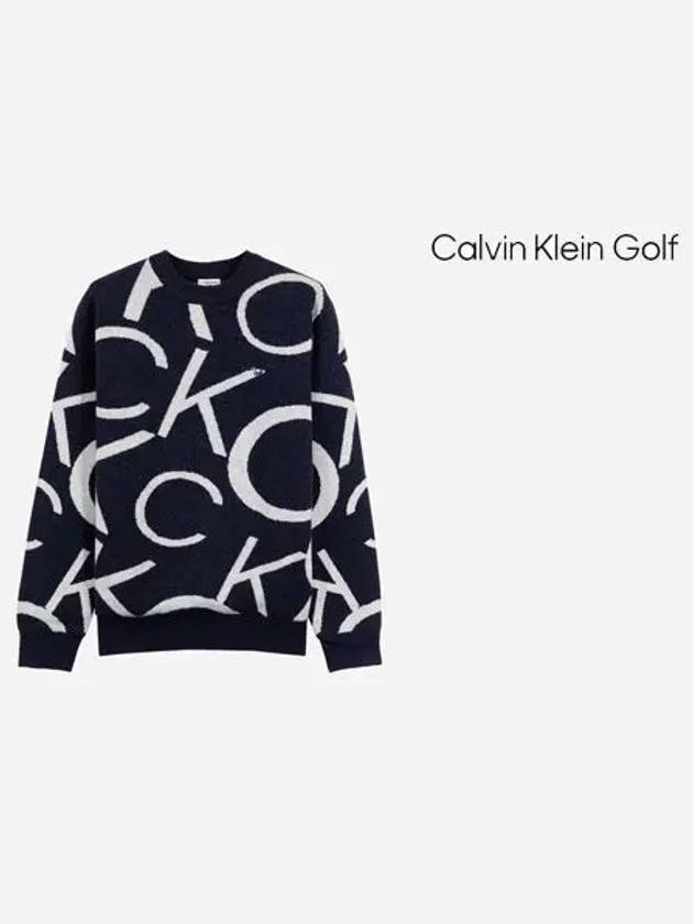 Men s CK Big Logo Wool Knit Sweater CA1SW230511 - CALVIN KLEIN GOLF - BALAAN 7