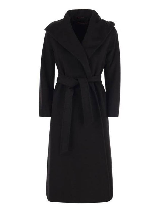 silk tone long wool single coat black - MAX MARA - BALAAN 1