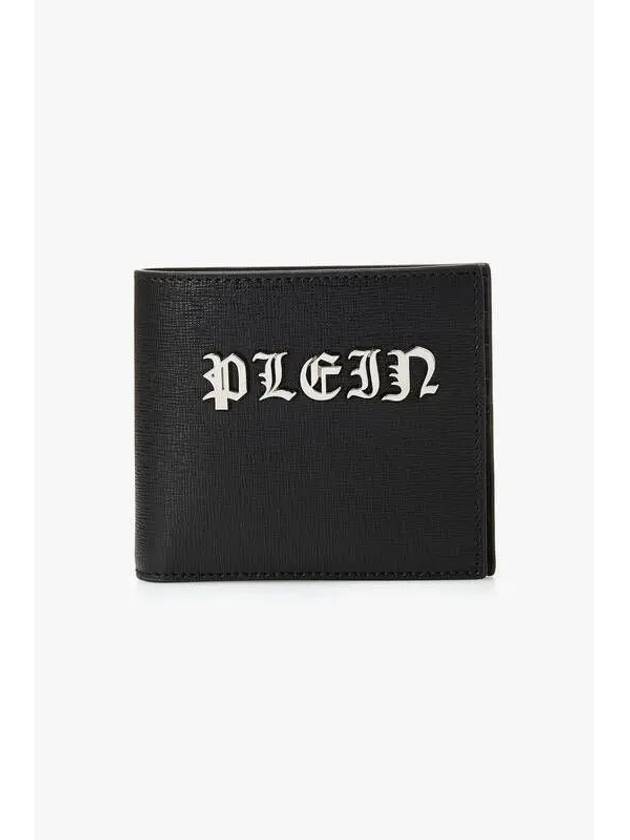 Men s Gothic Logo Leather Fold Wallet Black - PHILIPP PLEIN - BALAAN 1