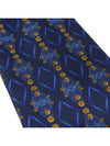 100 silk blue patterned tie - LANVIN - BALAAN 5