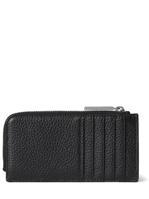 Men's Logo Leather Card Wallet Black - GUCCI - BALAAN 3