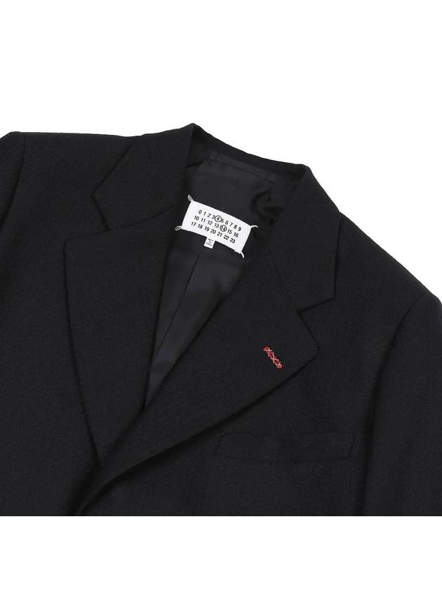 Men's Herringbone Wool Jacket Black - MAISON MARGIELA - BALAAN 5