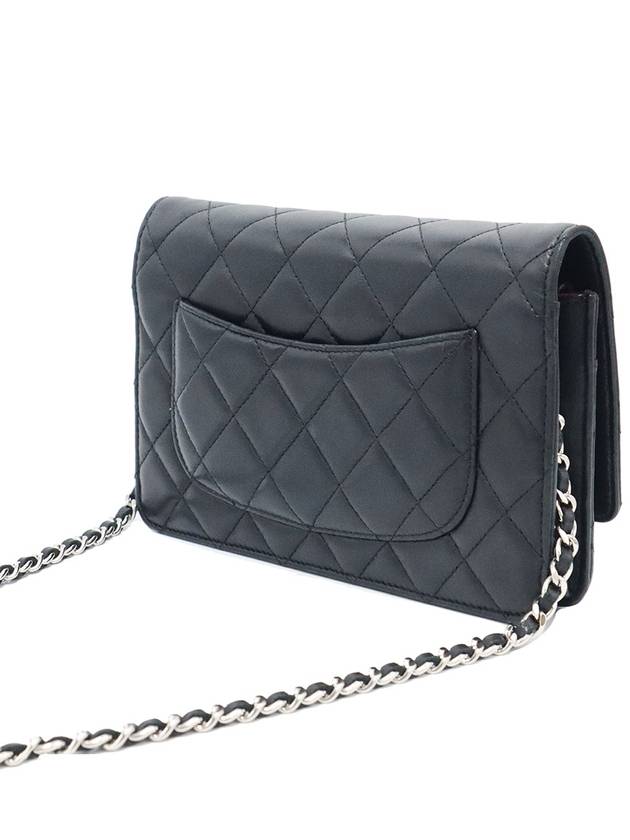 Chanel A33814 Black Lambskin Classic Silver Chain WOC Cross Bag 17th - CHANEL - BALAAN 5