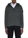 Cotton Twill Stretch Hooded Jacket Dark Green - STONE ISLAND - BALAAN 4