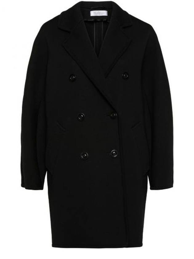 Pedone Jersey Wool Double Coat Black - MAX MARA - BALAAN 2