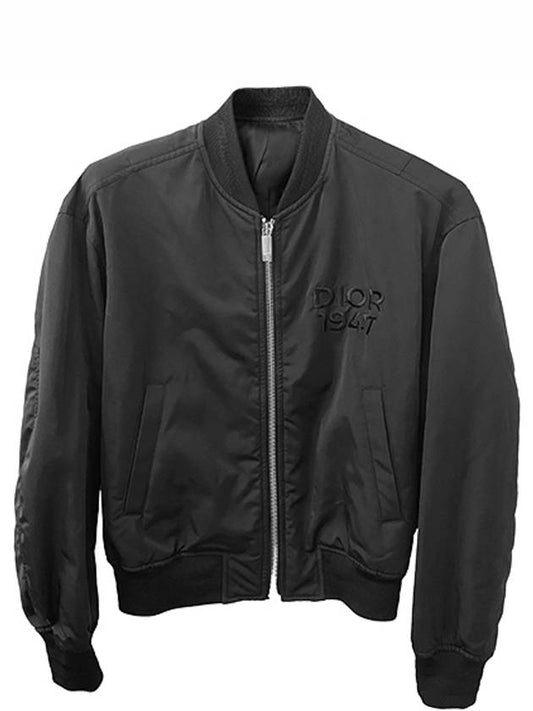 Logo Embroided Bomber Jacket Black - DIOR - BALAAN 2