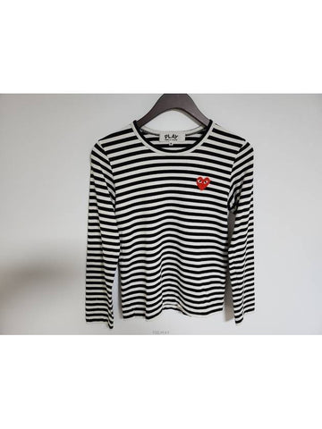 M Black Red Stripe Women s Long Sleeve T Shirt AZ T163 - COMME DES GARCONS - BALAAN 1