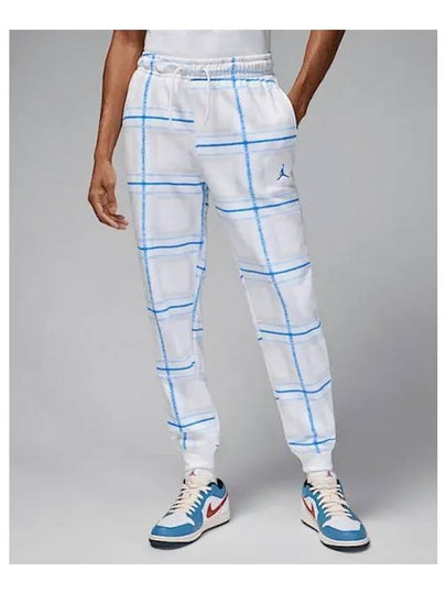 Jordan Essentials Fleece Track Pants White Legend Blue - NIKE - BALAAN 2