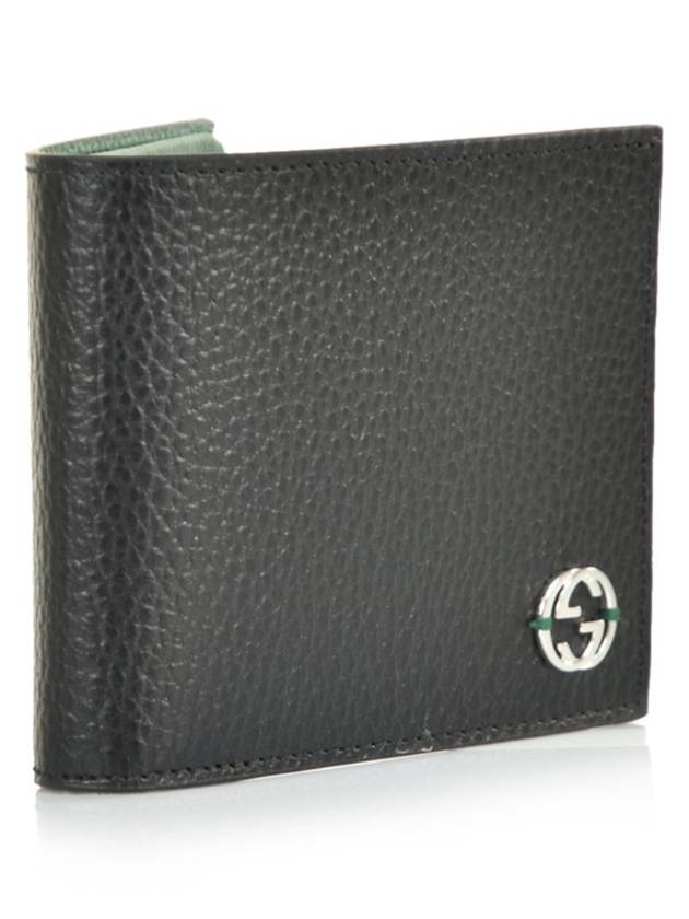 GG Interlocking Two Tone Half Wallet Black - GUCCI - BALAAN 3