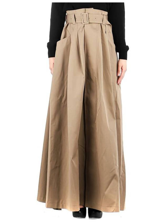 Flare Long A-line Skirt Beige - AMI - BALAAN 2