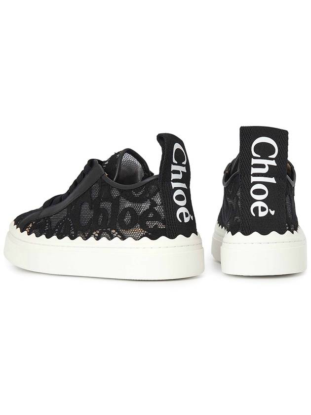 Lauren Lace Low Top Sneakers Black - CHLOE - BALAAN 7