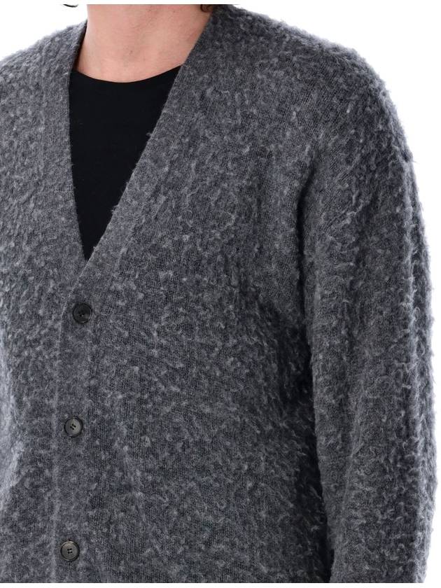 BRUSHED WOOL CASHMERE SILK KNIT CARDIGAN - AURALEE - BALAAN 3