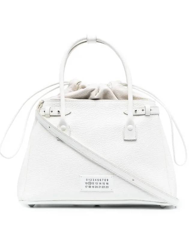 Logo Leather Tote Bag White - MAISON MARGIELA - BALAAN 1