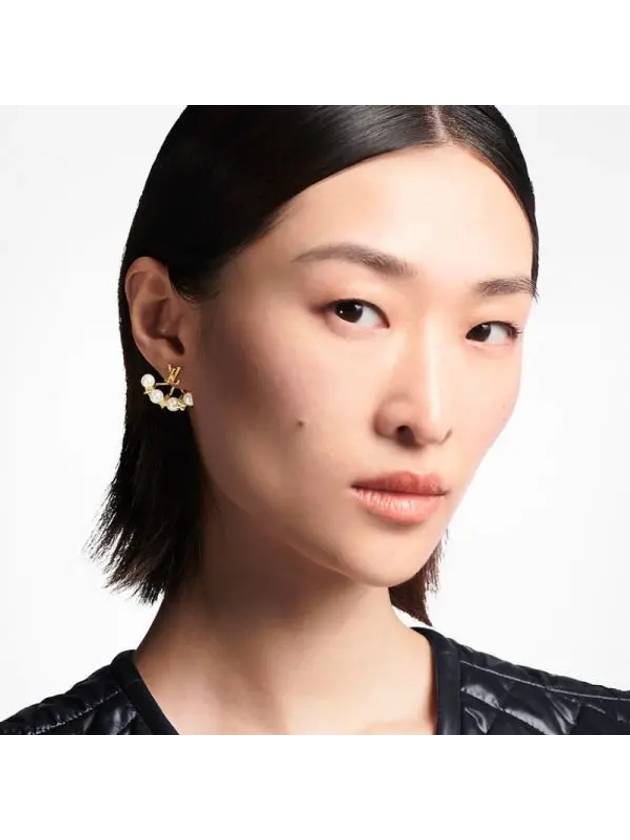 Minigram Pearl Earrings Gold - LOUIS VUITTON - BALAAN 2