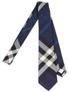 Classic Cut Check Silk Tie Navy - BURBERRY - BALAAN 2