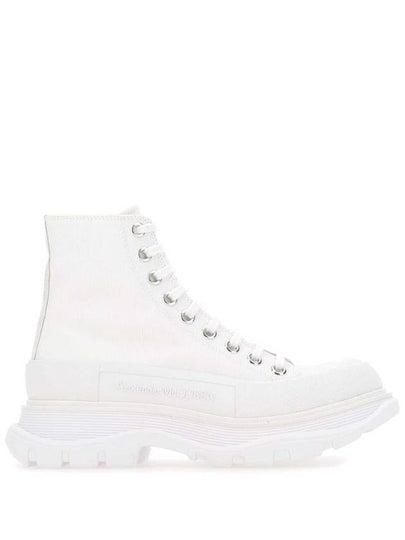 Tread Slick Lace-Up High Top Sneakers White - ALEXANDER MCQUEEN - BALAAN 2