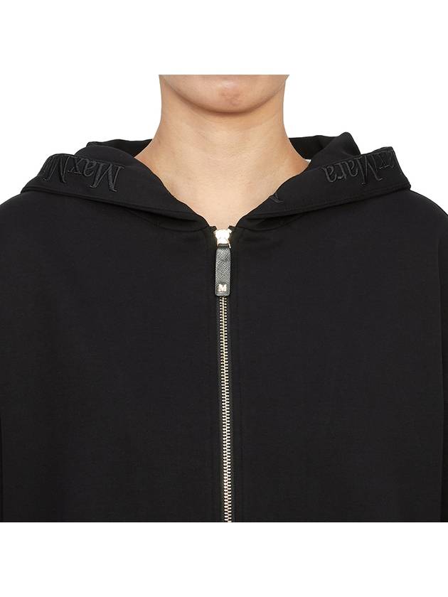 Doppia Embroidery Logo Zip-Up Hoodie Black - MAX MARA - BALAAN 7