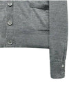 Stripe Armband Merino Wool Cardigan Grey - THOM BROWNE - BALAAN 5